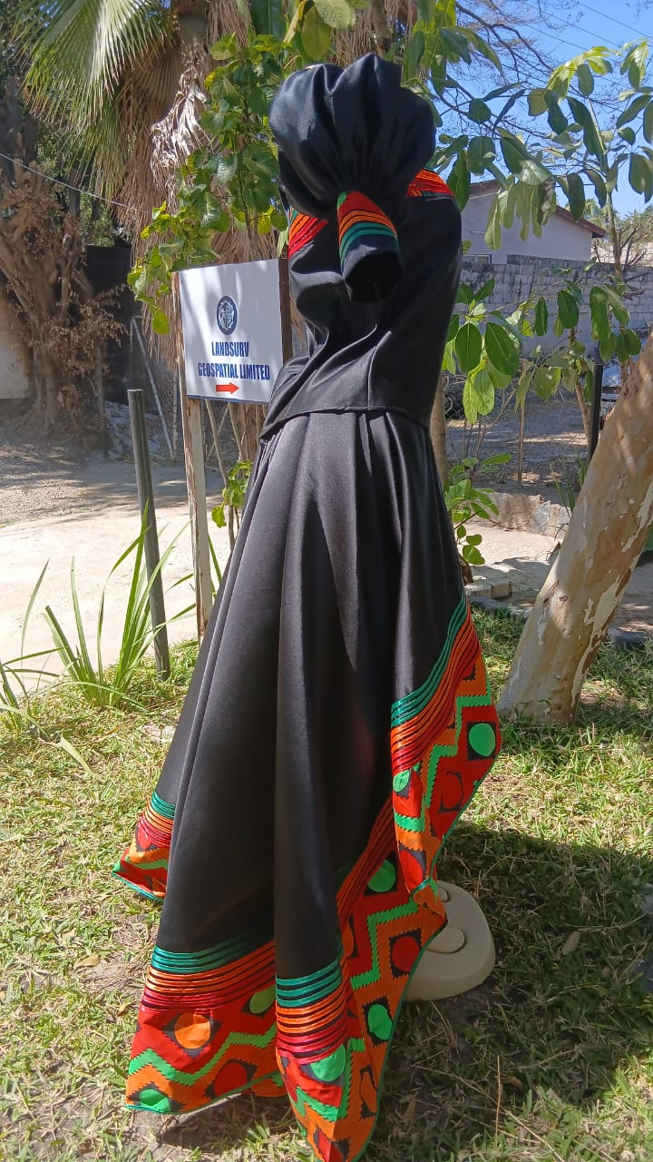 UMUNDE Musisi Skirt & Top – Luxury Bridal Satin African Two-Piece Set with Statement Puff Sleeves & High-Low Maxi Skirt