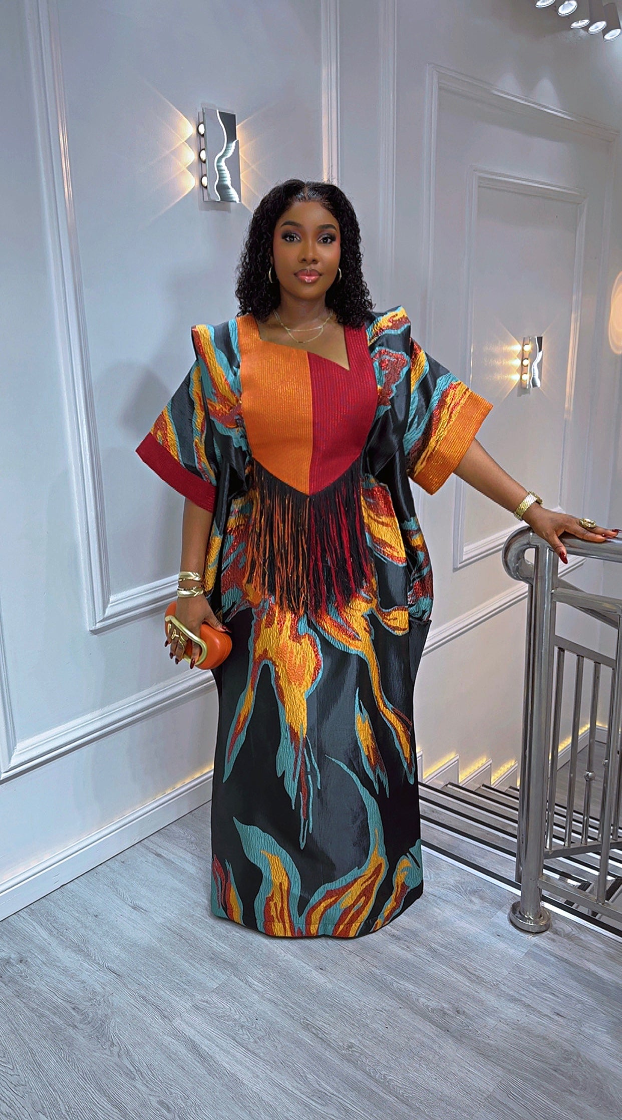 Elegant Umunde Ember Queen Fire Gown