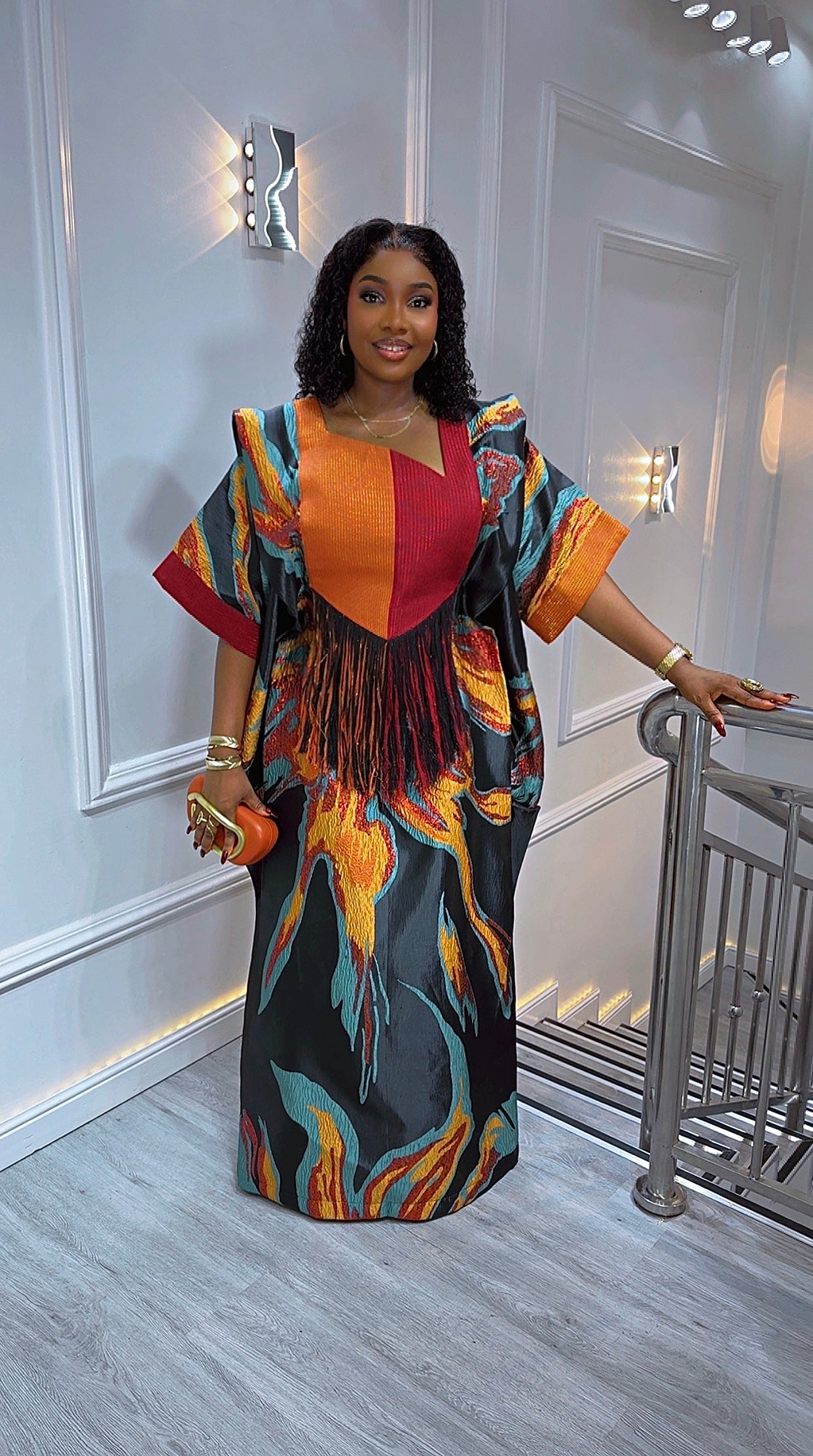 Elegant Umunde Ember Queen Fire Gown