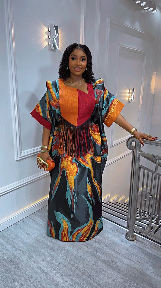 Elegant Umunde Ember Queen Fire Gown
