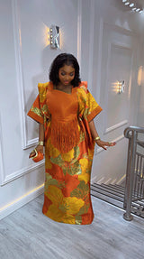Elegant Umunde Sunset Bloom Gown