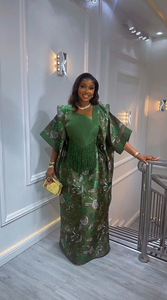 Elegant Umunde Emerald Empress Gown