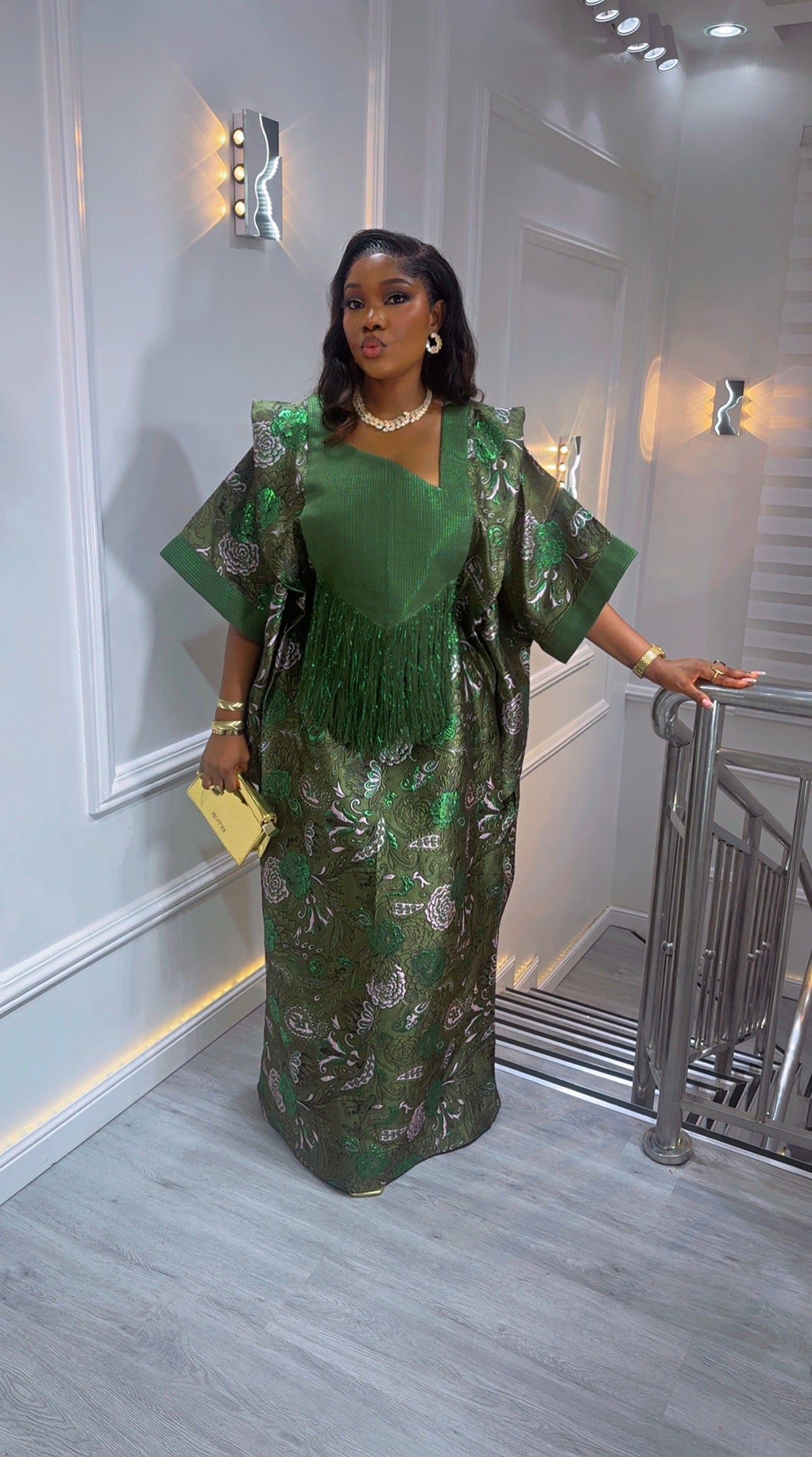 Elegant Umunde Emerald Empress Gown