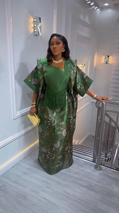 Elegant Umunde Emerald Empress Gown