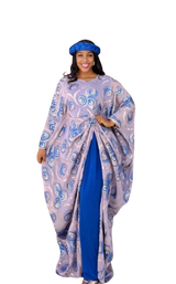 Royal Blue 3 Piece Somalic Shiffon Underdress with Braided Headband and Comfortable Fit
