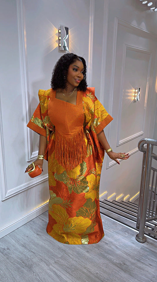 Elegant Umunde Sunset Bloom Gown