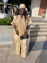 Gold African Damask Brocade