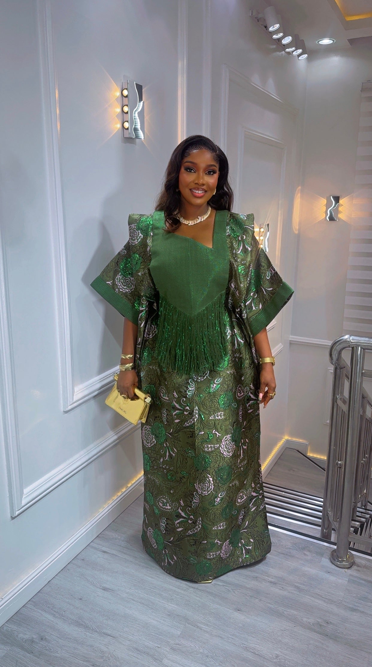 Elegant Umunde Emerald Empress Gown