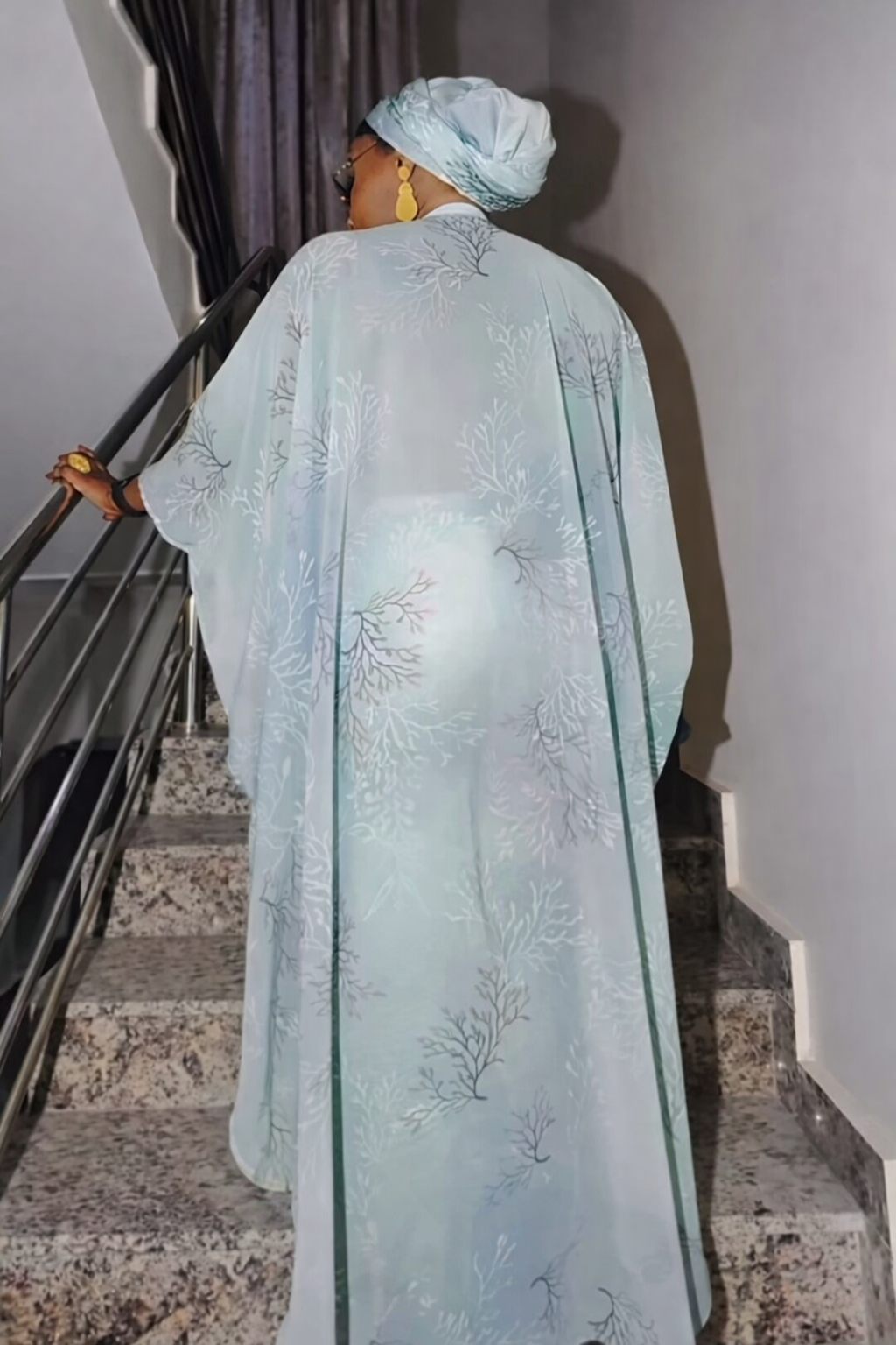 Zalong Elegant Kaftan Top and Wide Leg Pants Set Various Colors