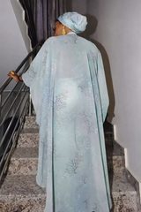 Zalong Elegant Kaftan Top and Wide Leg Pants Set Various Colors