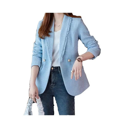 Women’s Classic Tweed Jacket elegant tailored blazer for fall and winter